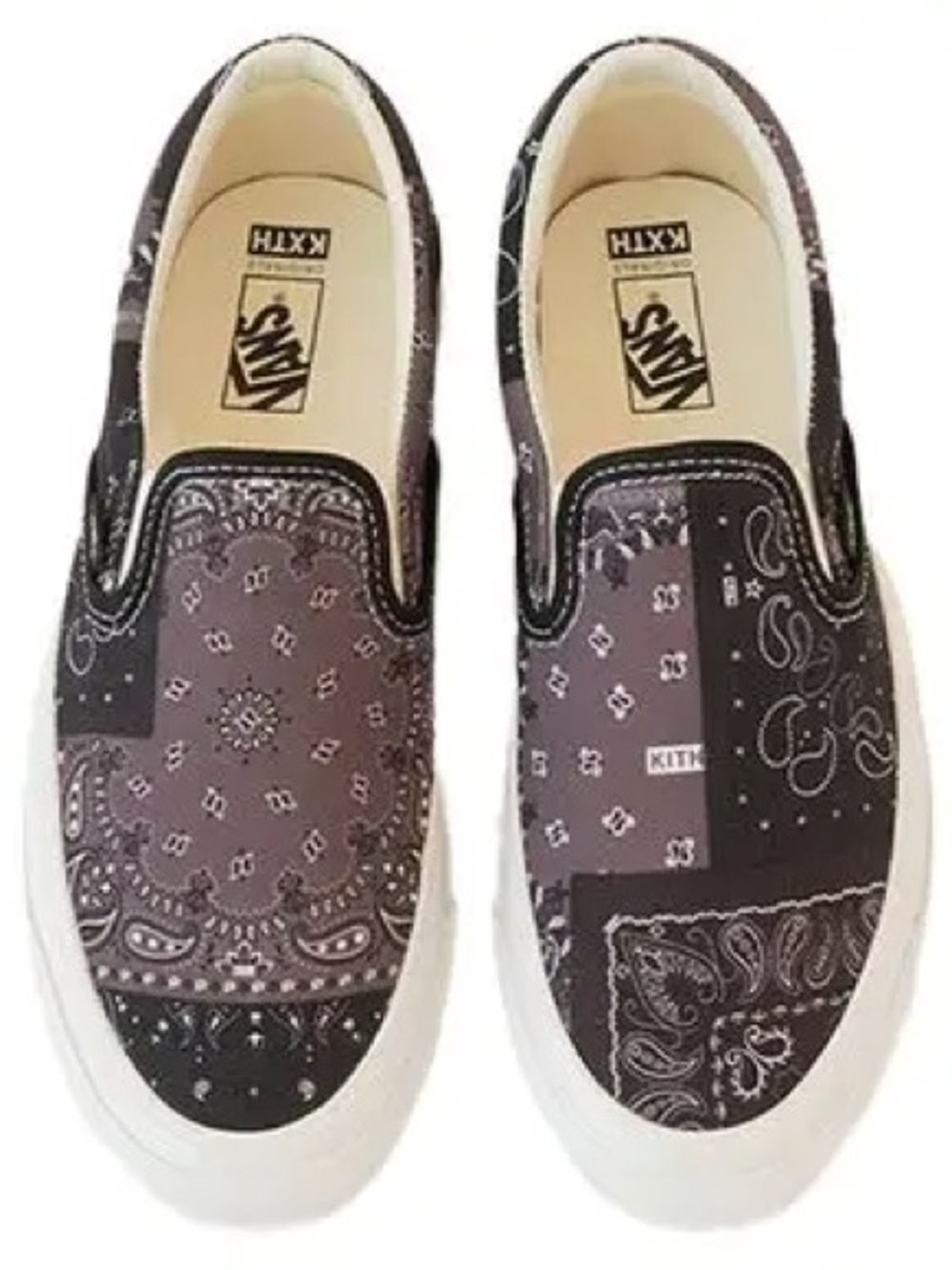 Kith x Vans Vault Classic slip on shoe LX Bandana moonless night 8.5 sneaker